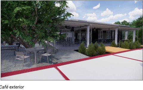 Campus Center Cafe exterior render